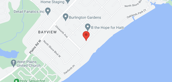 map of 309 North Shore Boulevard W